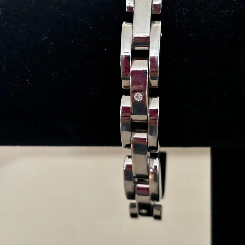 Sterling Silver (925) Bracelet (8") and Ring (9.5) with Moissanite Stones - Picture 7 of 16